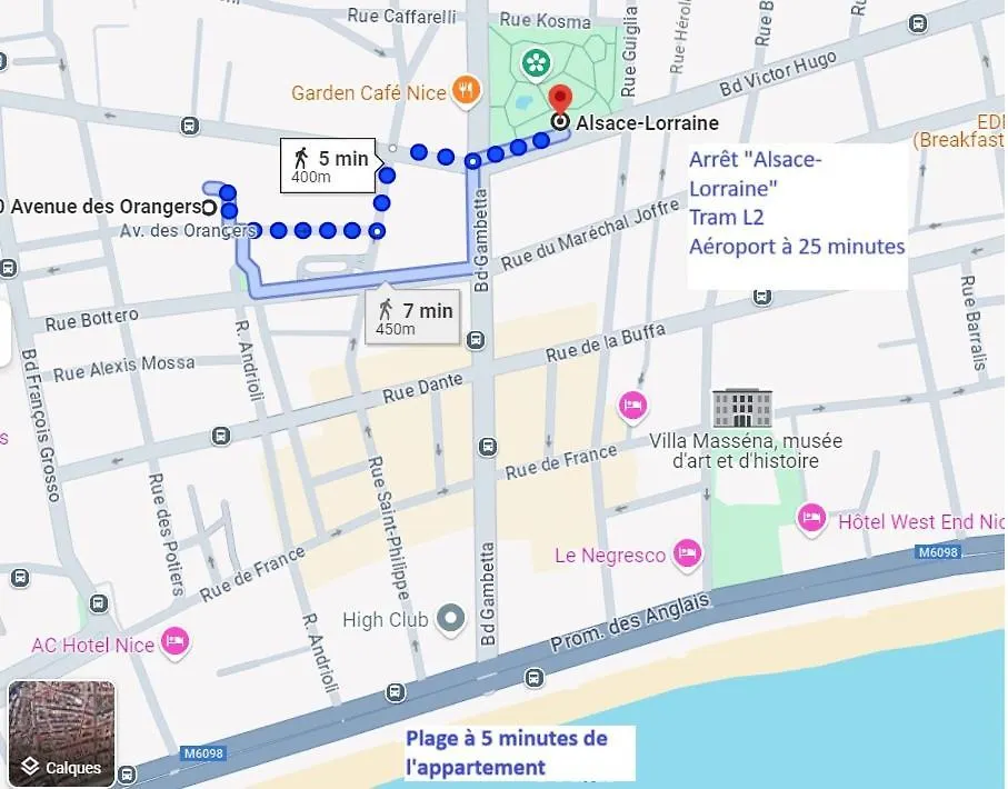 Apartment Carre D'Or - Studio Lumineux A 5 Minutes De La Plage Nice